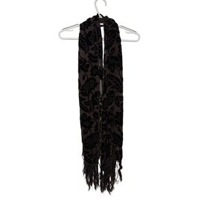 Sheer Floral‎ Burnout Velvet Scarf Shawl Wrap Whimsigoth Witchy Fairy